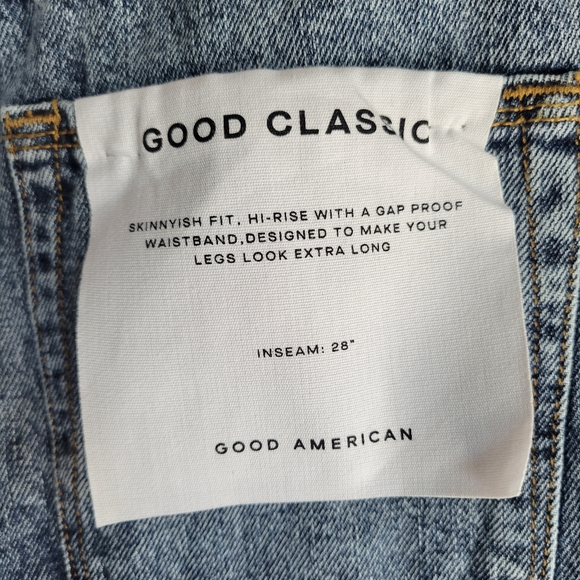 ✨️HP✨️NWT GOOD AMERICAN GOOD CLASSIC Distressed Jeans size 00/24 - Picture 4 of 15